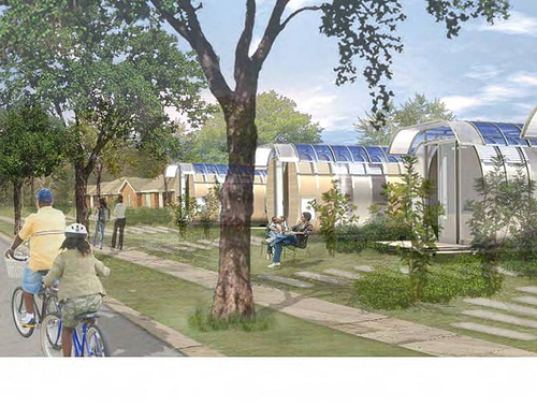 house arc, joseph bellomo, bike arc, modular housing, prefab housing, flatpack structures, haiti,