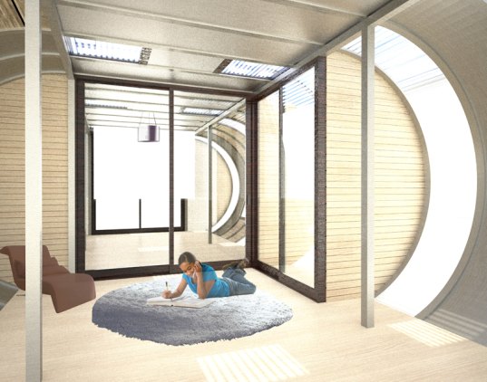 house arc, joseph bellomo, bike arc, modular housing, prefab housing, flatpack structures, haiti,