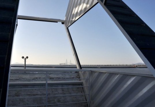 shipping containers, korea, south korea, incheon, reuse, recycled materials, harbor observatory, observatory