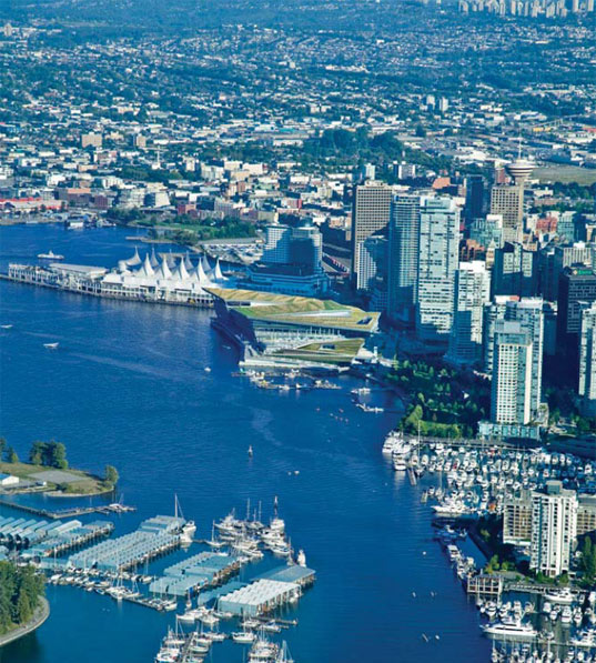 VCEC, Vancouver, architecture, sustainability, green roof, artifical reef, ecosystem, harbor, LMN, Olympics, XXI, winter, broadcasting, renovation, eco design