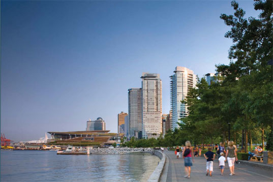 VCEC, Vancouver, architecture, sustainability, green roof, artifical reef, ecosystem, harbor, LMN, Olympics, XXI, winter, broadcasting, renovation, eco design
