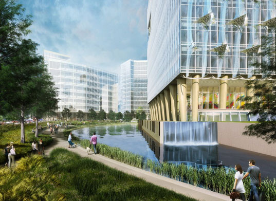 thin-film pv, industrial site, solar passive design, kierantimberlake, us embassy, london, new london us embassy, solar power