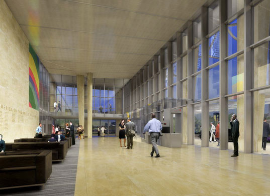 thin-film pv, industrial site, solar passive design, kierantimberlake, us embassy, london, new london us embassy, solar power