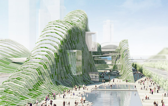 Green Covered Taipei Music Center by Mario Bellini Architects, taiper pop music center, mario bellini architects, green design, eco design, sustainable design, green architecture