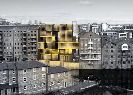 sustainable design, green design, the calls, leeds, uk, england, sustainable architecture, green building, rammed earth walls, david marchetti architects