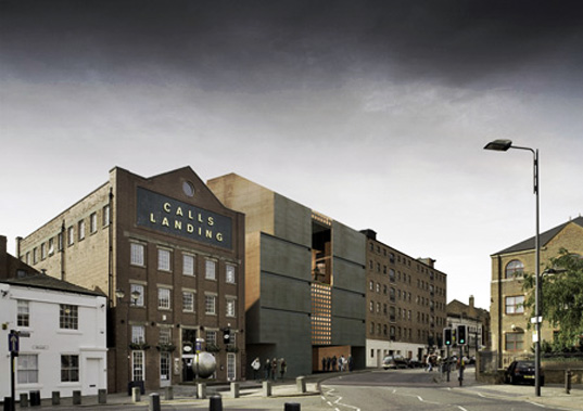 sustainable design, green design, the calls, leeds, uk, england, sustainable architecture, green building, rammed earth walls, david marchetti architects