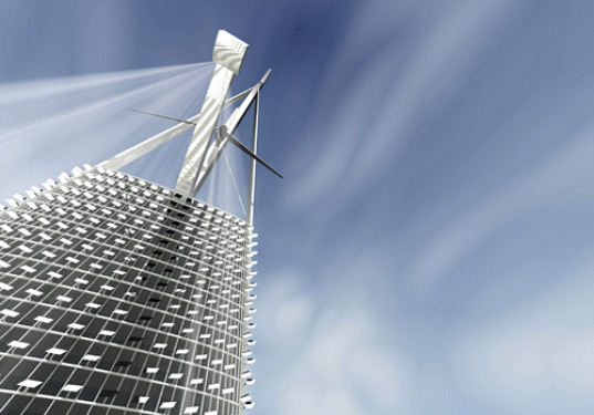 eco skyscraper, robert ferry, studied impact, 10 MW tower, renewable energy, solar power, solar concentrating, wind power, solar updraft, dubai, solar updraft tower, skyscraper, eco design, green design, sustainable building