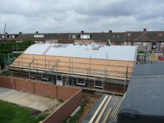 prefab, prefab friday, sedum, green roof, living roof, solar energy, photovoltaics, daylighting, affordable housing, low income housing, london, UK, hillingdon, Birchway, Birchway Eco Community, sustainable building, eco design, green design