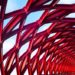 pedestrian bridge, ped bridge, france, tschumi, hugh dutton, la roche-sur-yon, lattice structure, footbridge, rail lines, rail transporation, pedestrian friendly, eco design, pedestrian friendly design