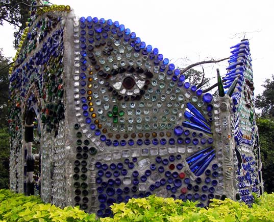 sustainable design, green design, recycled materials, sustainable architecture, bottle chapel, building made from bottles, green building, alternative building materials