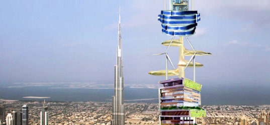 sustainable design, green design, dubious dubai, burj khalifa, green building, april fool's day, joke, humor, sustainable architecture, the fountainhead