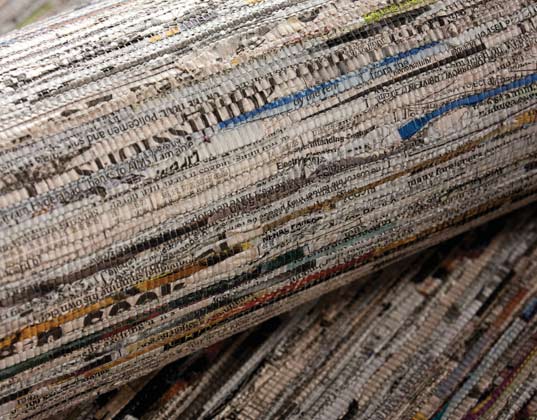 Newsworthy, green wallpaper, green wall covering, green design, Lori Weitzner, newspaper wallpaper, newspaper weave, Weitzner limited