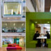 Macqaurie Bank Office, Sydney, Australia, clive Wilkinson architects, cwa, forward thinking office design, One Shelley Street, green star design, LEED efficiency, large scale design project, collaborative workspace, employee wellbeing, reinvent the traditional workplace, woods bagot, transformative office space, mobile work settings, carbon neutral systems, flexible work platform, large atrium, meeting pods, work zones, paperless work style, sustainable design, sustainable architecture, green design, green architecture, green interior design, sustainable interior design