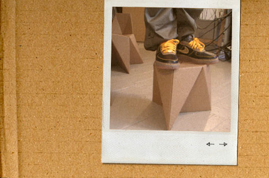 Foldschool, origami, cardboard, cardboard furniture, kids furniture, children's furniture, children, Nicola Enrico Stäubli, Nicola Staubli, Staubli, origami furniture, DIY, How-To