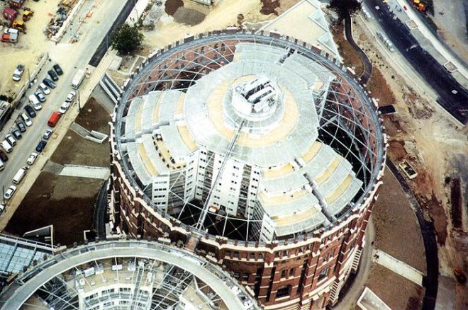 sustainable design, green design, renovation, vienna gasometers, adaptive reuse, sustainable architecture, green renovation, green building, sustainable building, gasometers transformed into housing