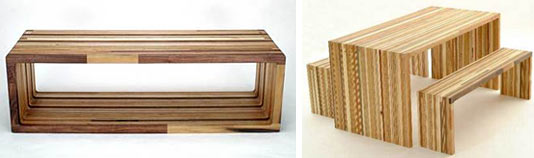 scrapile, scrap pile, recycled materials, green design, eco design, recycled wood furniture, eco furniture, green furniture, Carlos Salgado, Bart Bettencourt