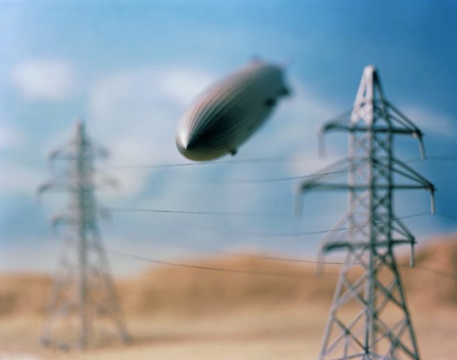 Lori Nix, zeppelin, zeppelins, airship, falling zeppelin, apocalyptic landscape