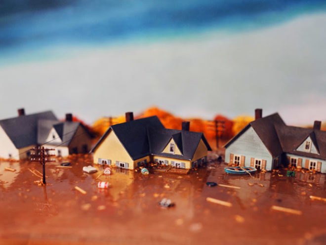 Flood, flooded houses, houses underwater, apocalyptic, superstorm, apocalyptic flood