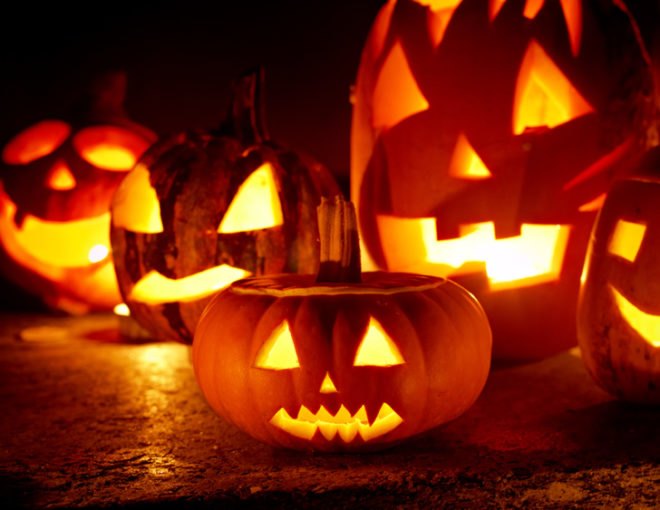 Halloween, carved pumpkins, jack o lanterns