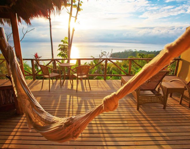 Lapa Rios, eco-resort, Costa Rica, hammock, ocean view, patio