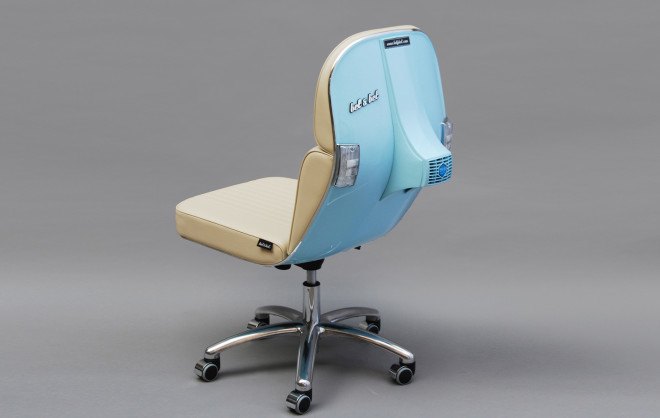 vespa, bel and bel, upcycling, green furniture, recycled furniture, vespa chairs, sustainable design, green design, recycled vespa chair, vespa scooters, vespa, green interiors