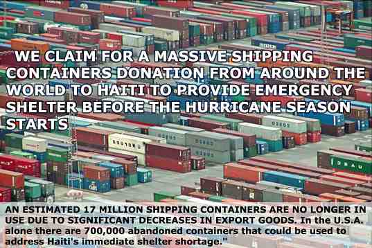 hurricane, hurricane season, shipping container, shipping container architecture, haiti, disaster relief, green container international aid, richard moreta, container cities, green design, sustainable building, eco design, rebuilding haiti, haiti earthquake, earthquake,