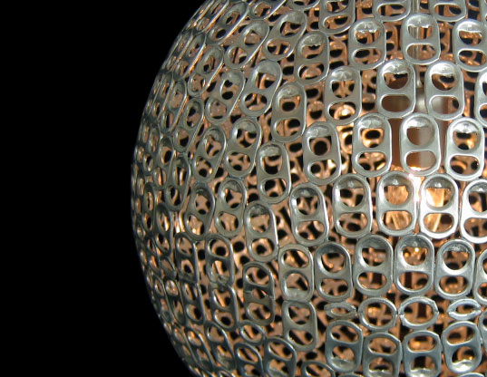 spring greening, spring greening contest, 2010 spring greening contest, recycled material, reuse, aluminum, soda cans, pop cans, POP pendant lamp, mauricio affonso, green design, eco design,