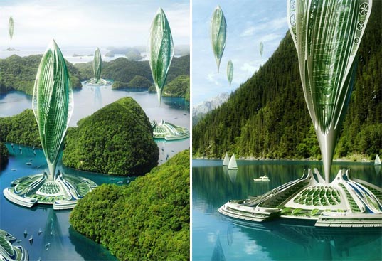 Hydrogenase, Vincent Callebaut, sustainable design, green design, sustainable transportation, hydrogen airship, algae power, green zeppelin, air travel