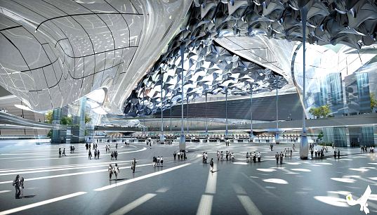 Hong Kong, China, Hong Kong Boundary Crossing Facility, Ephemeral Roof Exchange, renewable energy, solar power, photovoltaics, hydro power, piezeoelectric, human powered, transit hub, transportation center, transporation hub, sustainable building, green design, eco design