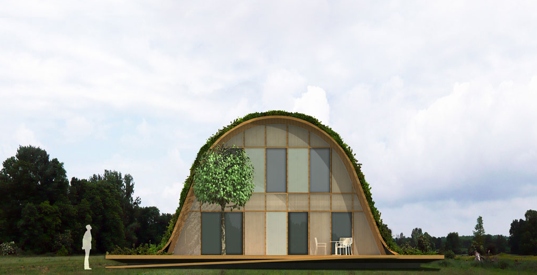 Patric Nadeau, Green roof, French green home, wave house, green building, sustainable design, vertical garden, landscape architecture