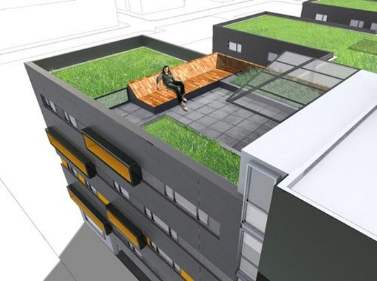 Modular building, pre-fab apartment, Philadelphia green apartment, green