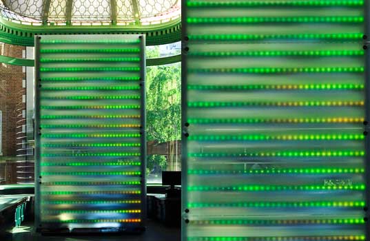 solpix, cooper hewitt, smithsonian, why design now, national design triennial, new york city, solar panel, media wall, led lighting, energy efficient, lighting, solar, pv