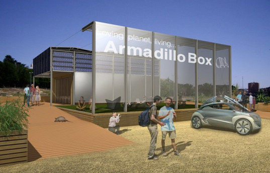 solar decathlon, 2010 solar decathlon, europe solar decathlon, madrid, solar home, solar power, pv, zero energy, energy efficient home, rainwater collection, armadillo box, france, ecole nationale superieure d'architecture de grenoble, grenoble school of architecture, green design, green building, eco design, sustainable building