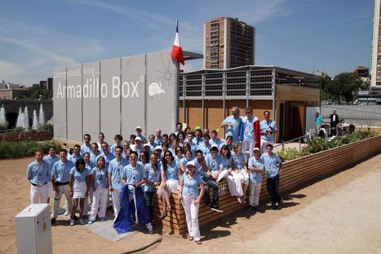 solar decathlon, 2010 solar decathlon, europe solar decathlon, madrid, solar home, solar power, pv, zero energy, energy efficient home, rainwater collection, armadillo box, france, ecole nationale superieure d'architecture de grenoble, grenoble school of architecture, green design, green building, eco design, sustainable building