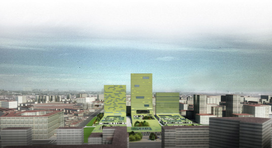 mixed-use development, astana, kazahkistan, solid waves, stefano boeri architects, stefano boeri, solar passive design, solar access, green space, urban open space, open space, urban park, green design, sustainable building, eco design