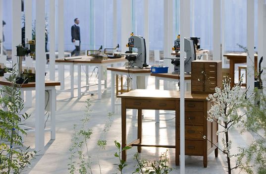 glass facade, natural light, daylighting, junya ishigami and associates, japan, kanagawa institute of technology