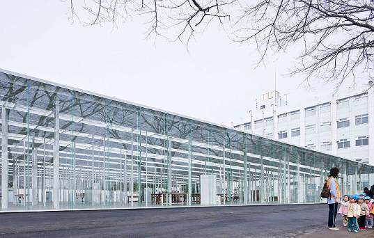 glass facade, natural light, daylighting, junya ishigami and associates, japan, kanagawa institute of technology