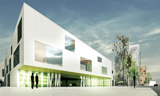 malmo, sweden, malmo new fair and exhibition center, erik giudice architects, green roof, green design, green building, eco design, sustainable building,