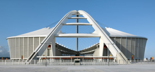 gmp Architekten, FIFA 2010 world cup, world cup, soccer, soccer stadium, stadium, eco stadium, south aftrica, durban, natural ventilation, daylighting, PTFE, rainwater collection, recycled materials, green design, eco design, sustainable building