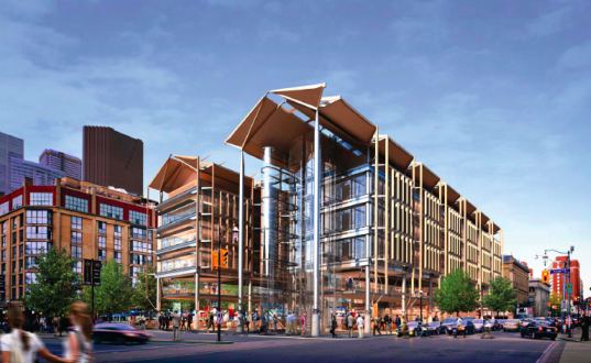 toronto, canada, st. lawrence, st. lawrence market north, adamson associates architects, rogers stirk harbour + parners, red design, market hall, green roof, green building, geothermal, mixed-use development, green design, eco design, sustainable building