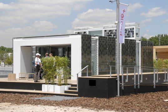 solar decathlon, solar decathlon europe, 2010 solar decathlon, madrid, stuttgart university of applied sciences, stuttgart university, home+, solar home, solar energy, solar panels, solar cells, energy plus home, zero energy, sustainable building, natural ventilation, ventilation tower, energy efficient design, modular design, modular construction, prefab, prefab construction, prefab home, prefab housing, green design, daylighting, green building, eco design,