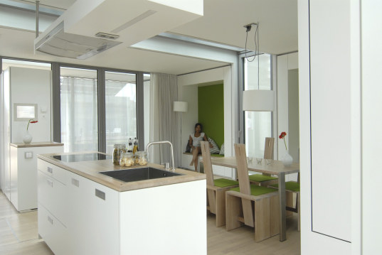 solar decathlon, solar decathlon europe, 2010 solar decathlon, madrid, stuttgart university of applied sciences, stuttgart university, home+, solar home, solar energy, solar panels, solar cells, energy plus home, zero energy, sustainable building, natural ventilation, ventilation tower, energy efficient design, modular design, modular construction, prefab, prefab construction, prefab home, prefab housing, green design, daylighting, green building, eco design,