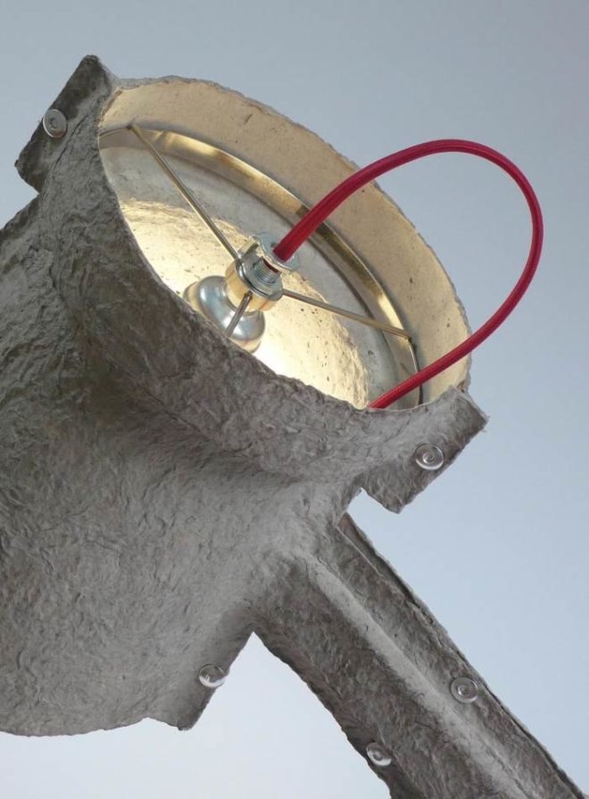 trash me lamp, victor vetterlein, eco lamps, recyclable lamps, egg carton lamps, green lighting, green lamps, desk lamps, hanging lamps