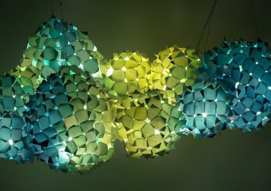 Living Pixels, Lighting, green lighting, Chan Wan Ki Kay, Chen Siu Wa Shai Chai, Suen Ka Hei Catherine, recycled materials, green lamps, sustainable lamps, interior design, green interiors, green design, low energy light bulbs, energy efficient light bulbs, DIY