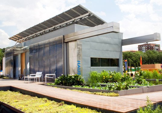 green design, renewable energy, solar decatha, solar decathlon europe, solar powered home, solar thermal, sustainable design, Virgina Tech Solar Home, aerogel panel, dual heat pump, adaptive solar hous
