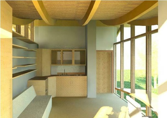 bamboo building, Bamboo House, bamboo studio, Lamboo I-joist, lamboo structure, Renewable building materials, solar studio