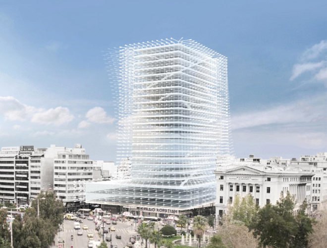 piraeus tower, piraeus tower 2010 competition, hwkn, windscraper, wind energy,