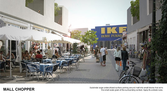 Build a better burb, design competitions, urban planning, suburban planning, suburban sprawl, green technologies, wind power, solar power, hydroponic farming, urban density, local farming, local agriculture, zero carbon transportation, green transportation, renewable energy, Tobias Holer, Katelyn Mulry, Sven Peters and Ana Serra