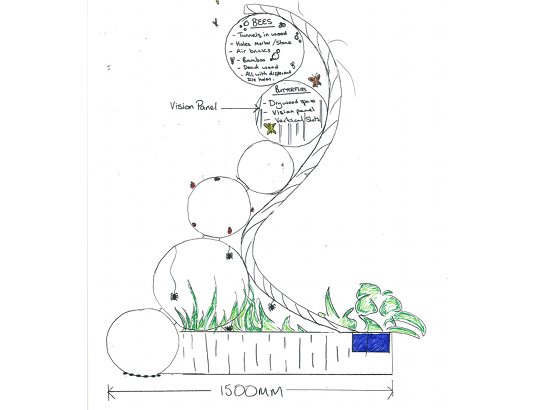 bee hotel, bug hotel, london, london parks, beyond the hive, design competition, sustainable materials