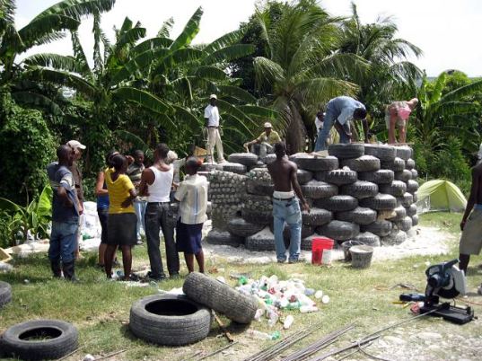 haiti, disaster relief housing, earthship, michael reynolds, sustainable housing
